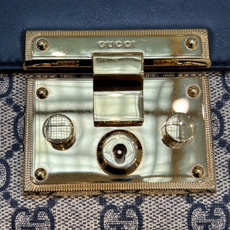 Gucci Padlock GG Small Shoulder Bag Supreme Canvas leather
