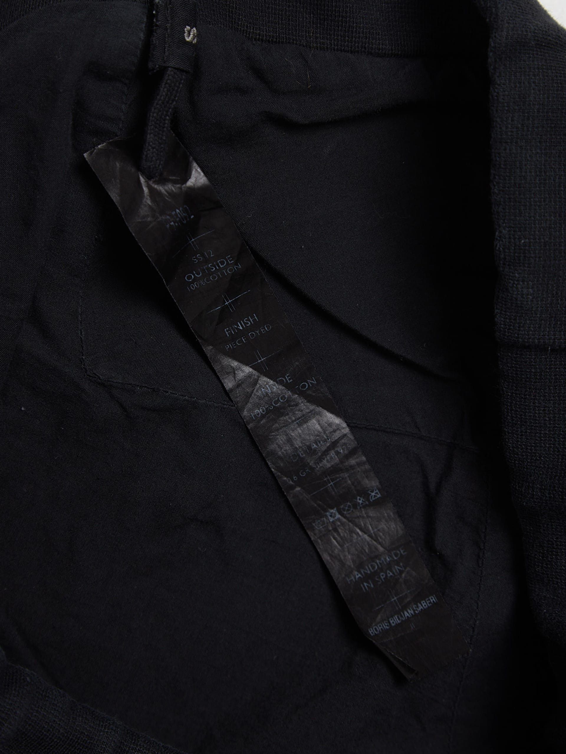 Boris Bidjan Saberi P9 F092 Black Raw Hem Cotton Sweatpants Size US 30 / EU 46 - 4 Thumbnail