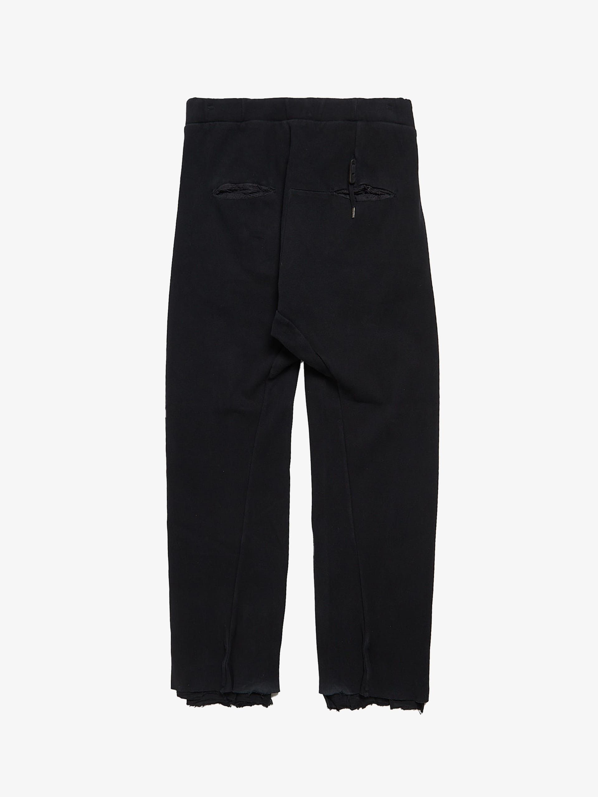 Boris Bidjan Saberi P9 F092 Black Raw Hem Cotton Sweatpants Size US 30 / EU 46 - 2 Thumbnail