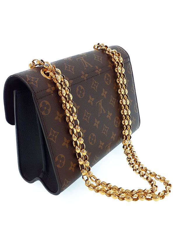 Louis Vuitton Monogram Victoire Chain Shoulder Bag Black