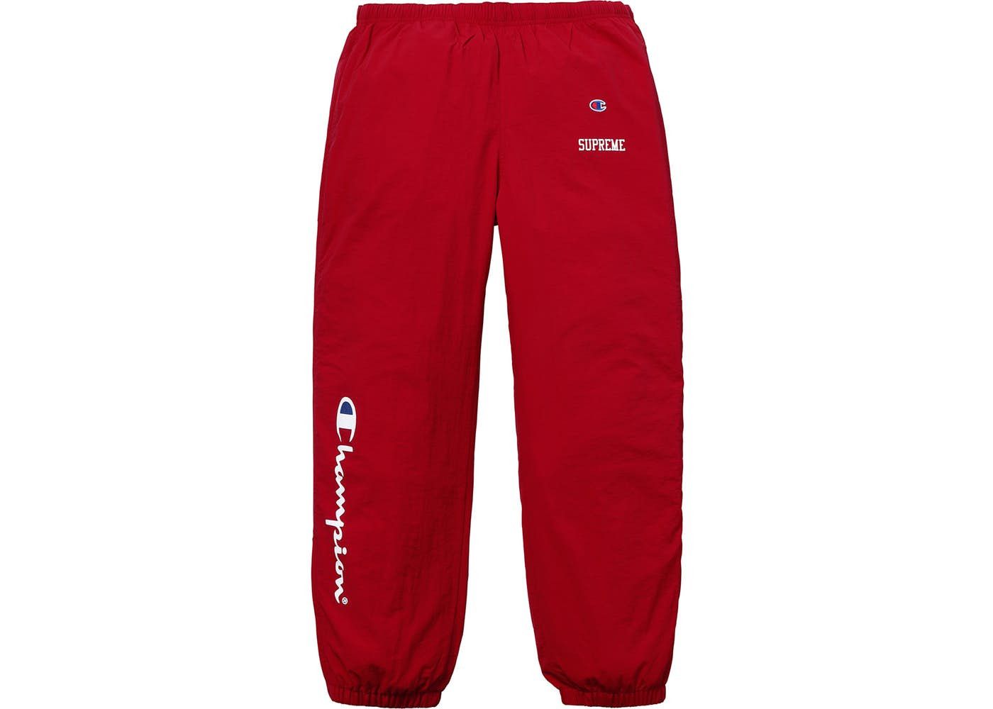 Supreme red track pants shop