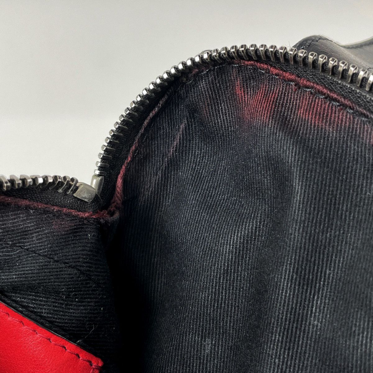 Christian Louboutin Leather Shoulder Bag Black Red
