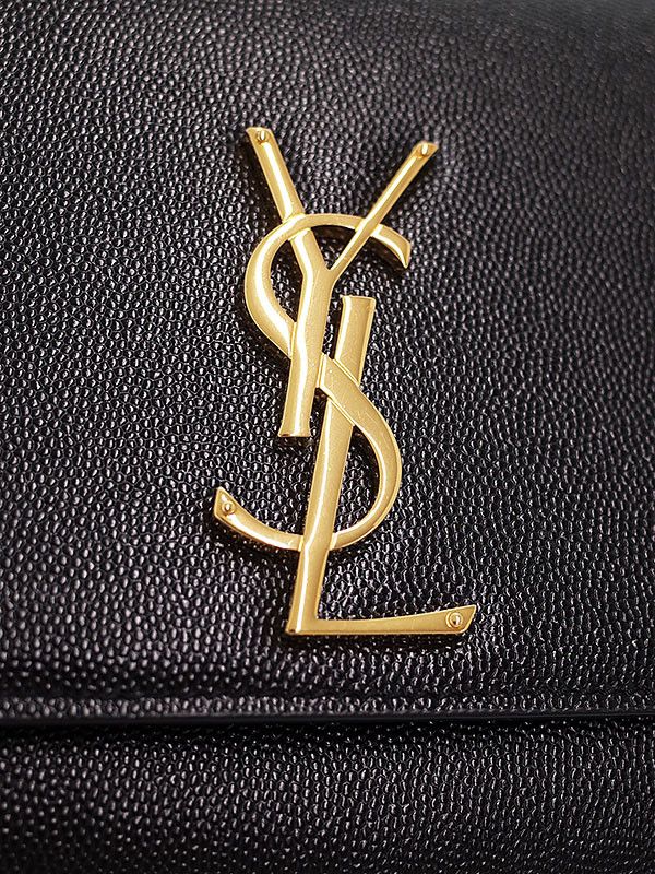 Yves Saint Laurent Paris Classic Kate Satchel Shoulder Bag Black