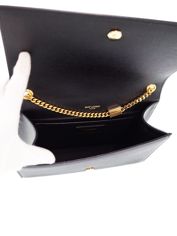 Yves Saint Laurent Paris Classic Kate Satchel Shoulder Bag Black
