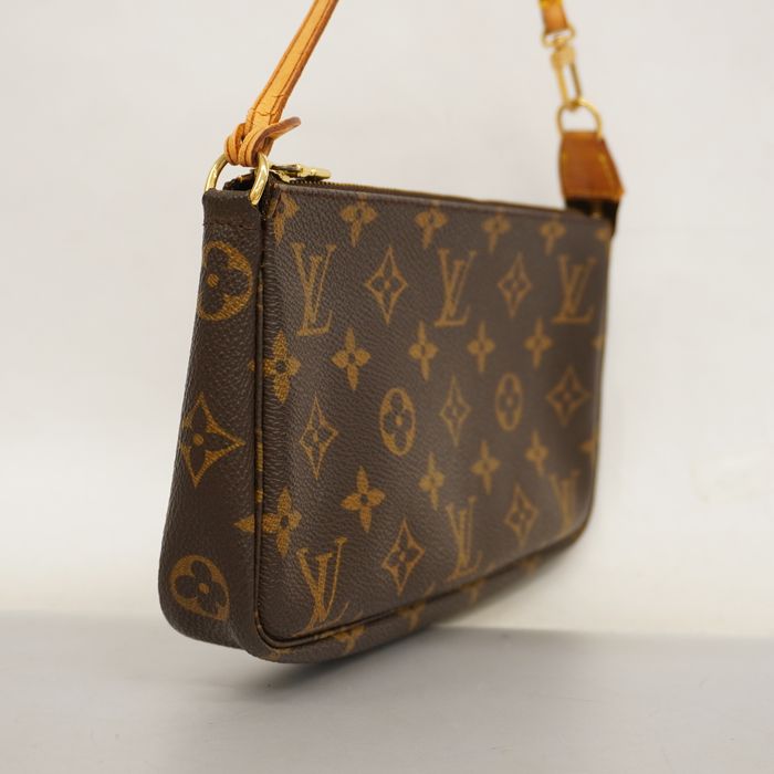 Auth Louis Vuitton Monogram Pochette Accessoir M51980 Women's Pouch