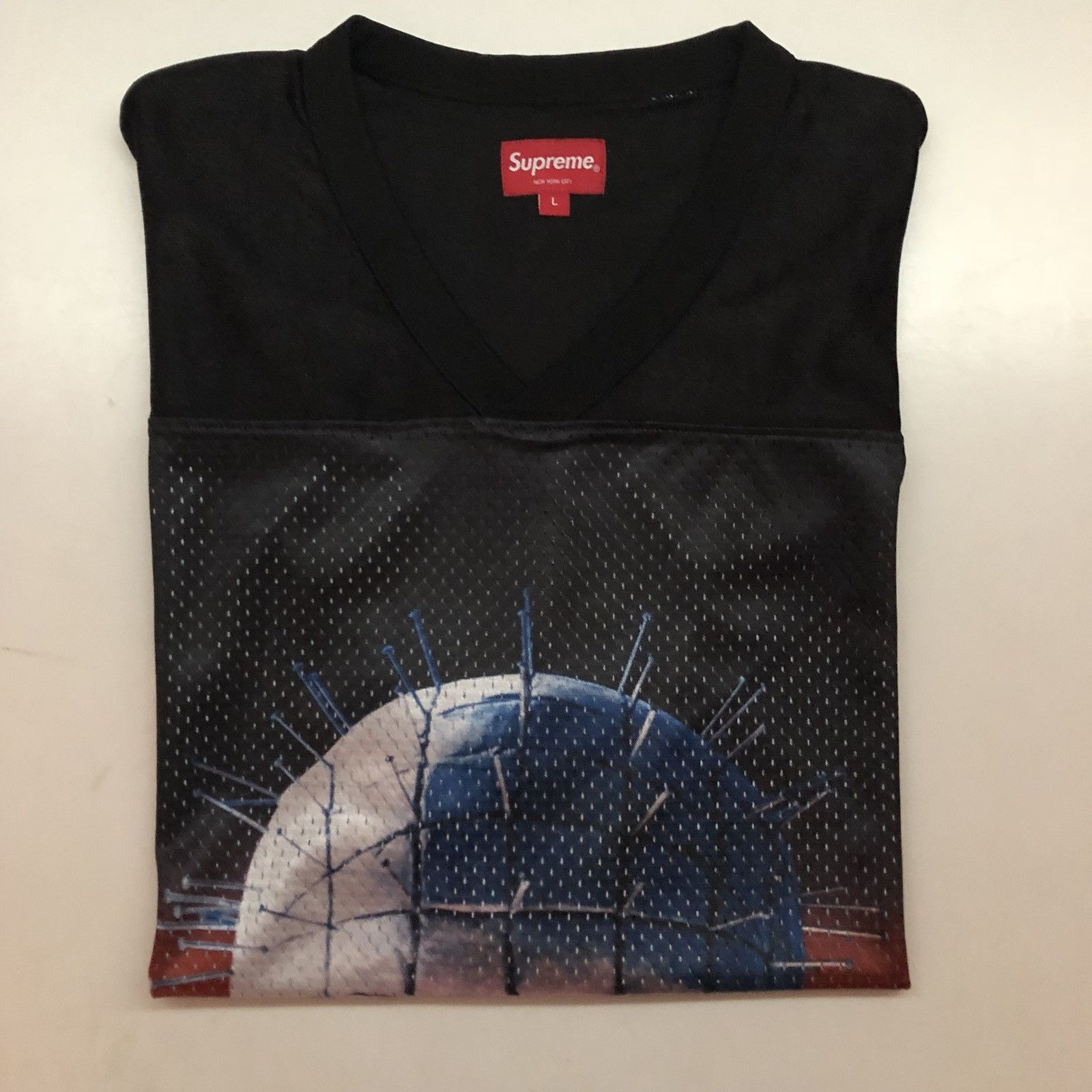 Supreme Hellraiser Football Jersey Black Men's - SS18 - US