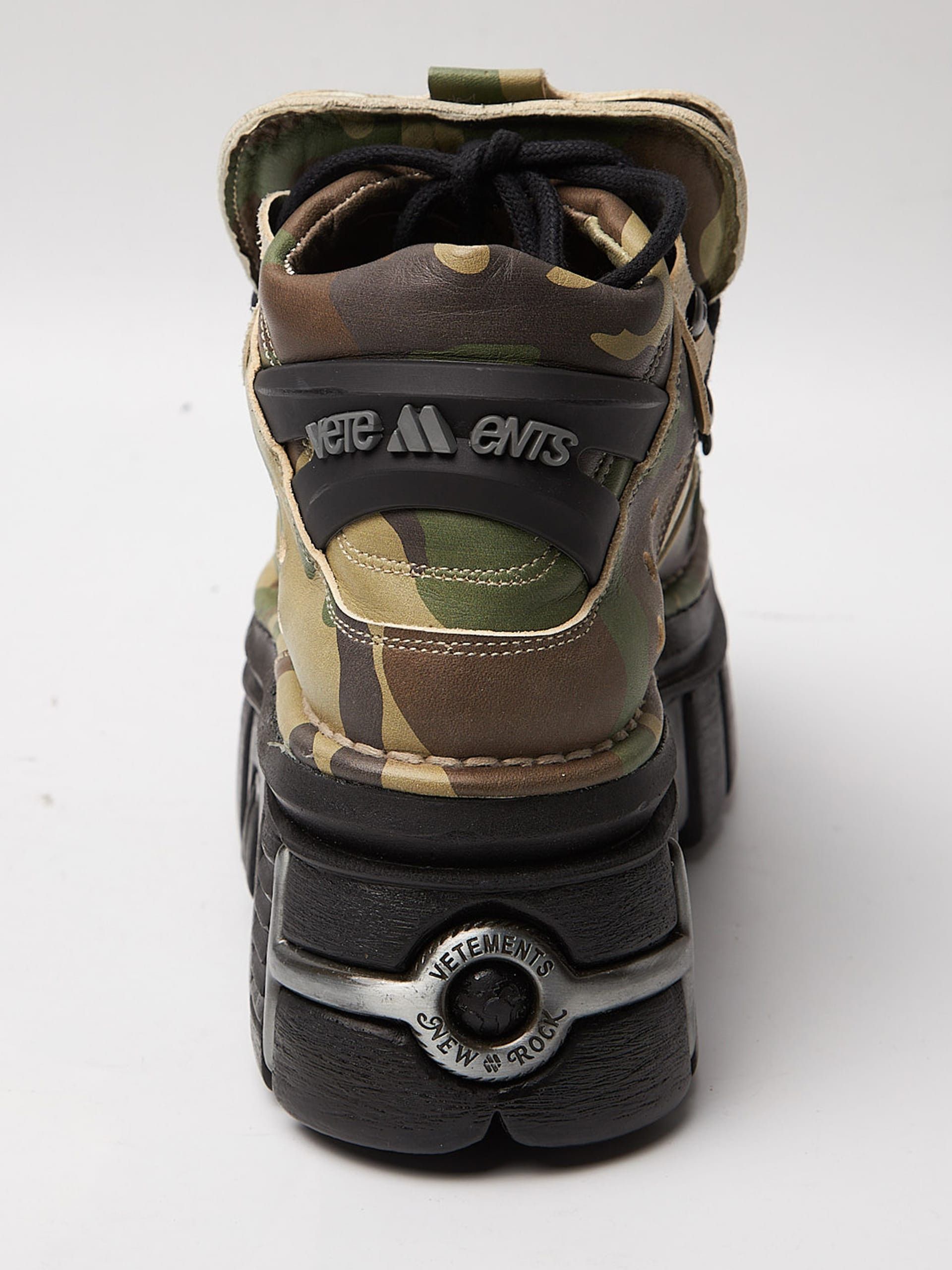 Vetements Camo Leather Platform Sneakers Size US 9 / EU 42 - 7 Thumbnail