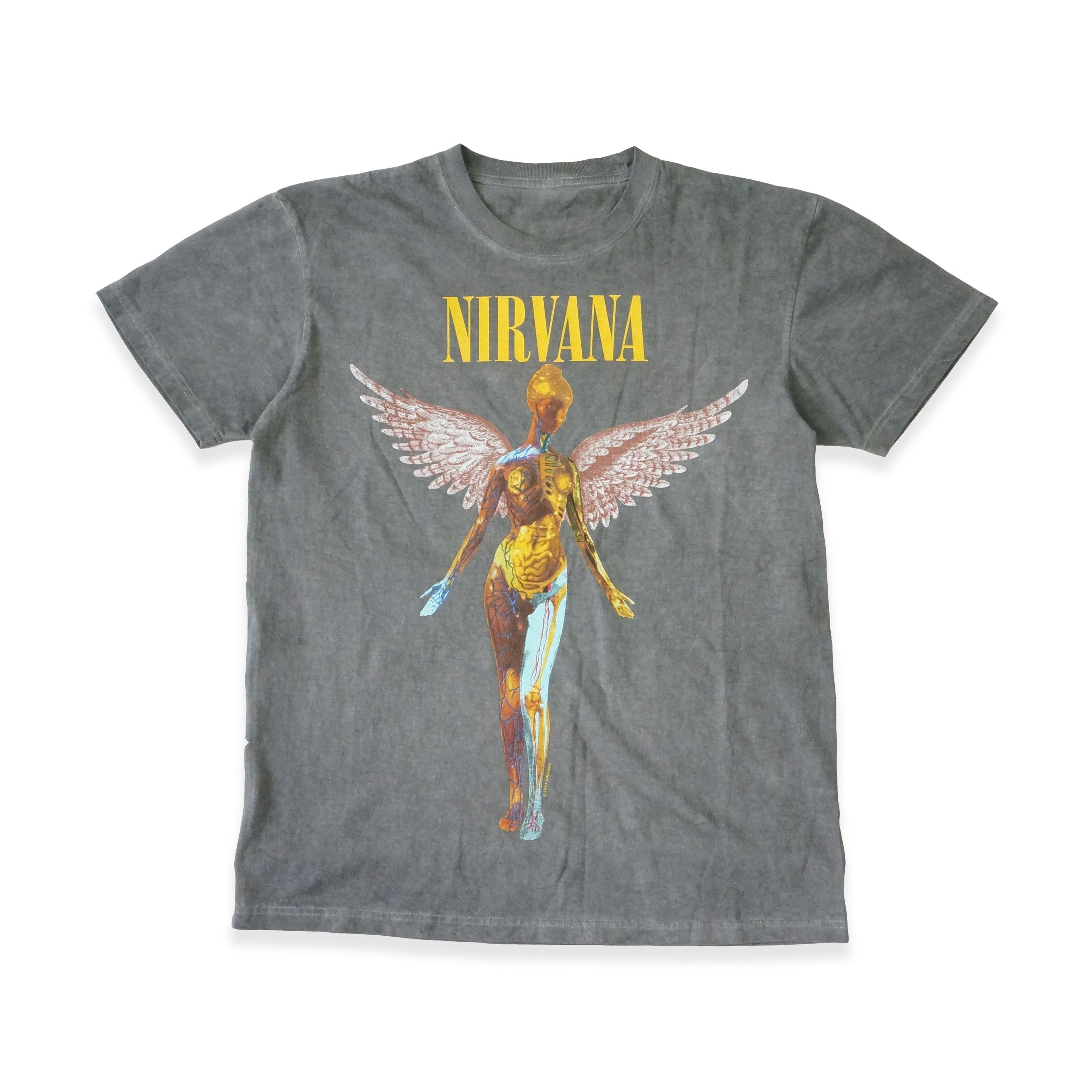 Nirvana Vintage Nirvana In Utero Angel Grey T-shirt | Grailed