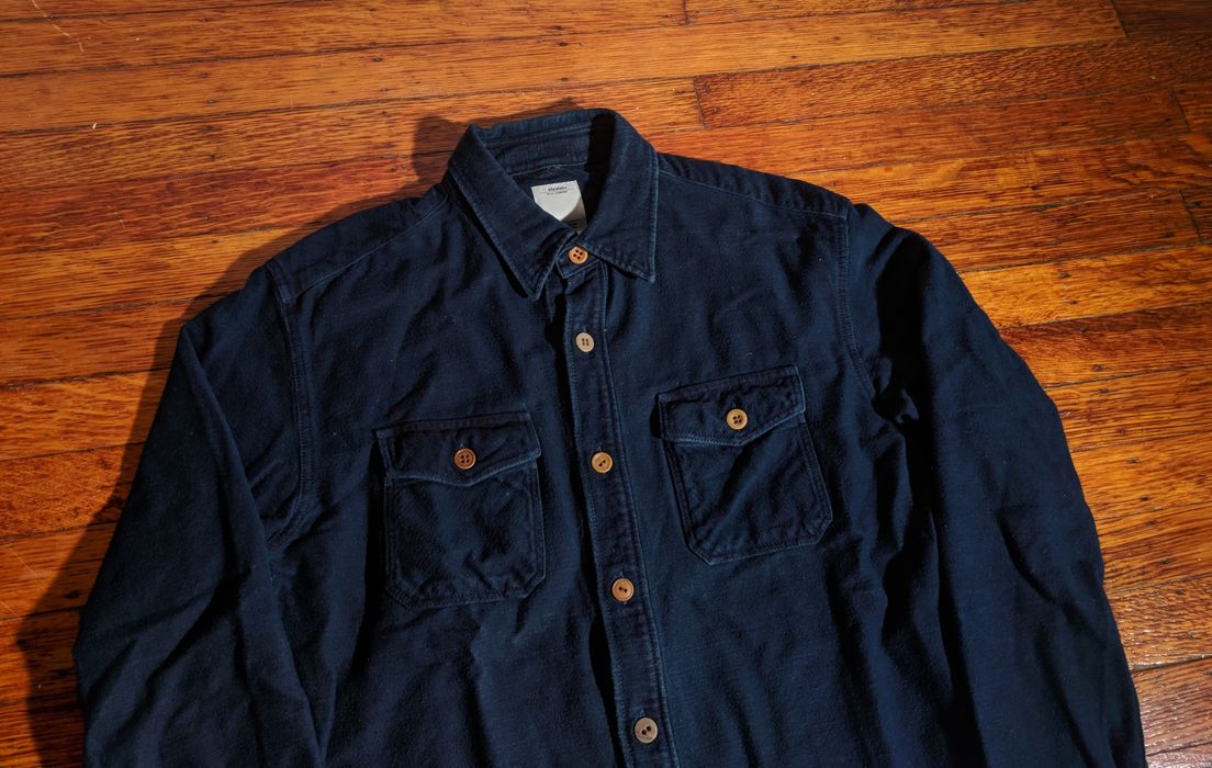 Visvim Black Elk Flannel Indigo Overdye | Grailed