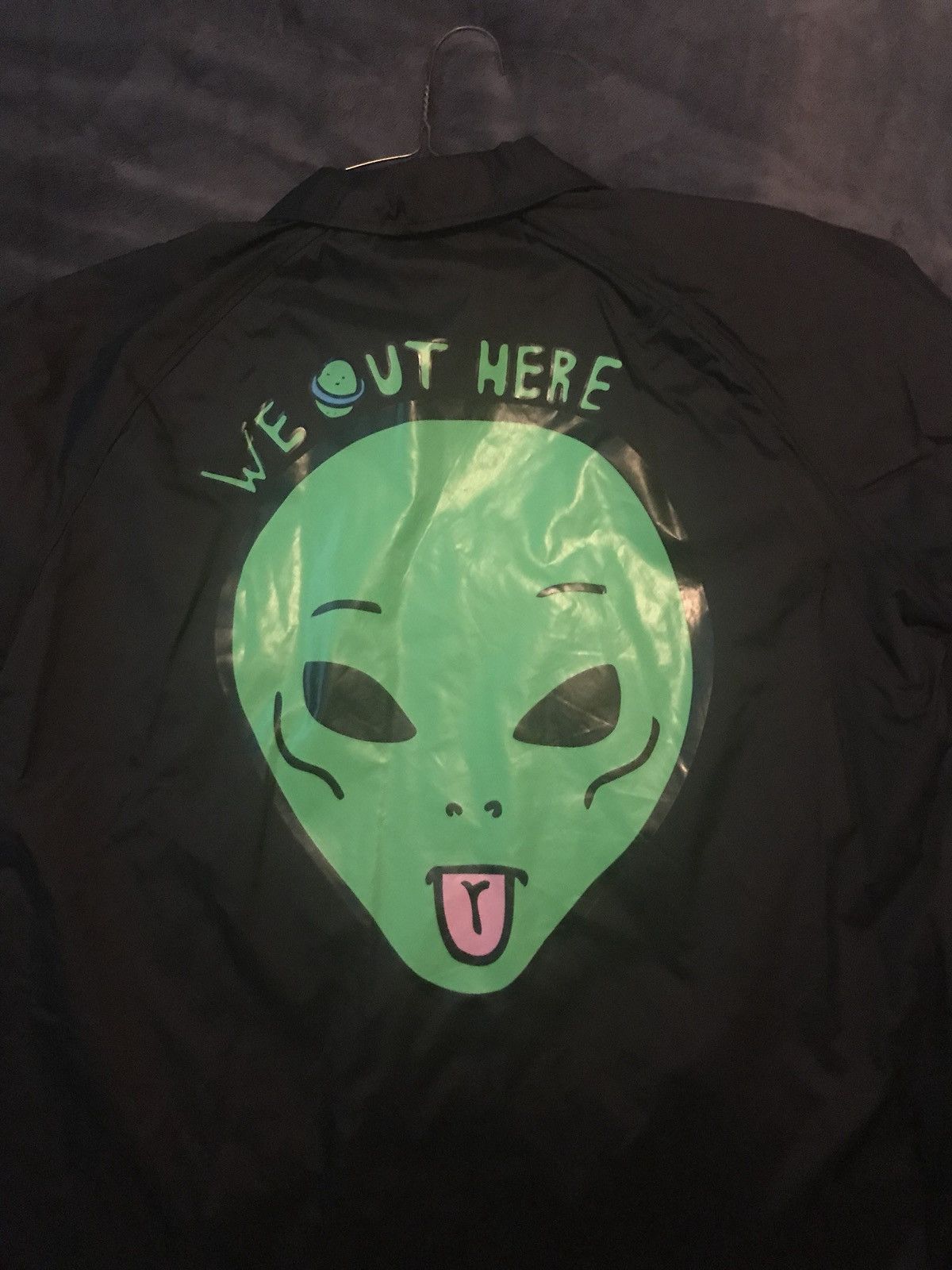 Rip N Dip Black Alien Head Coach Jacket Grailed
