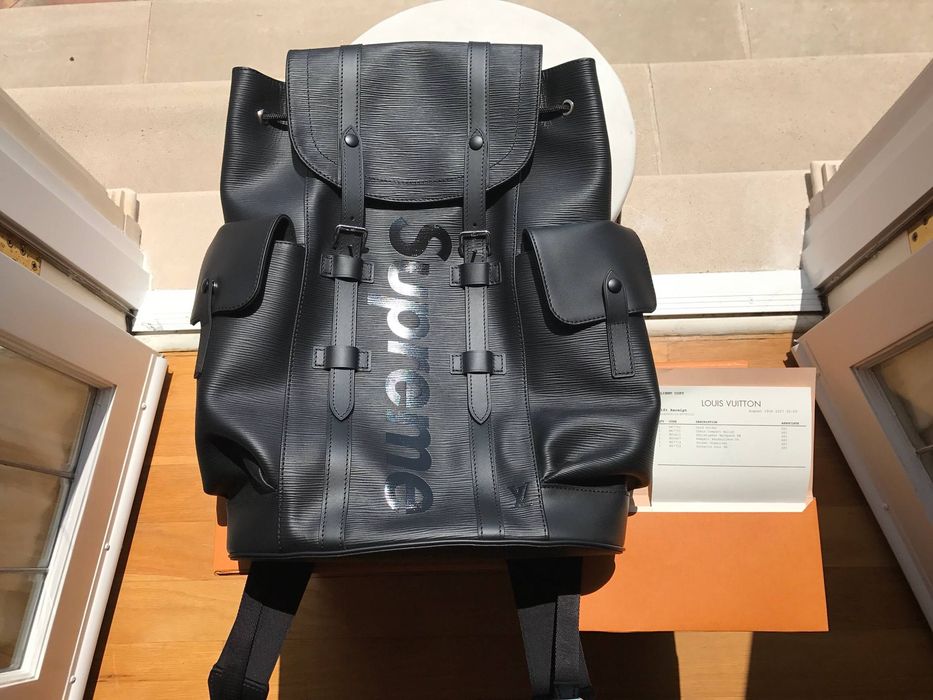 LOUIS VUITTON Supreme Backpack Leather Bag