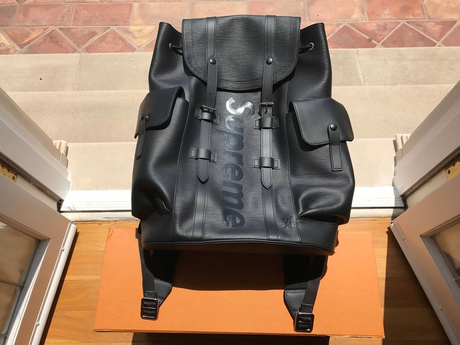Supreme Supreme x Louis Vuitton Christoper Black Backpack Bag