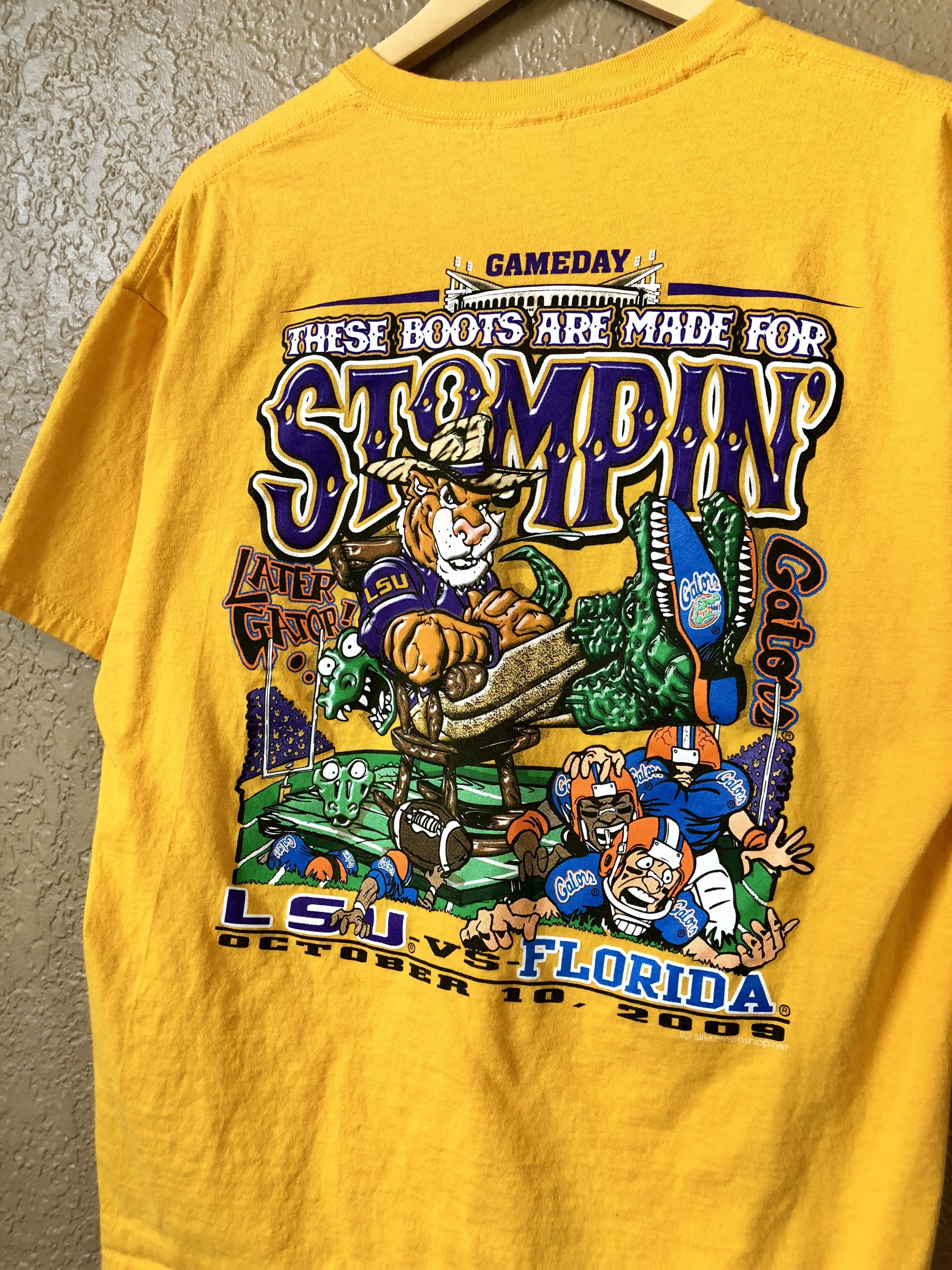 2009 LSU Tigers vs Florida Gators Stompin Football Tee Shirt