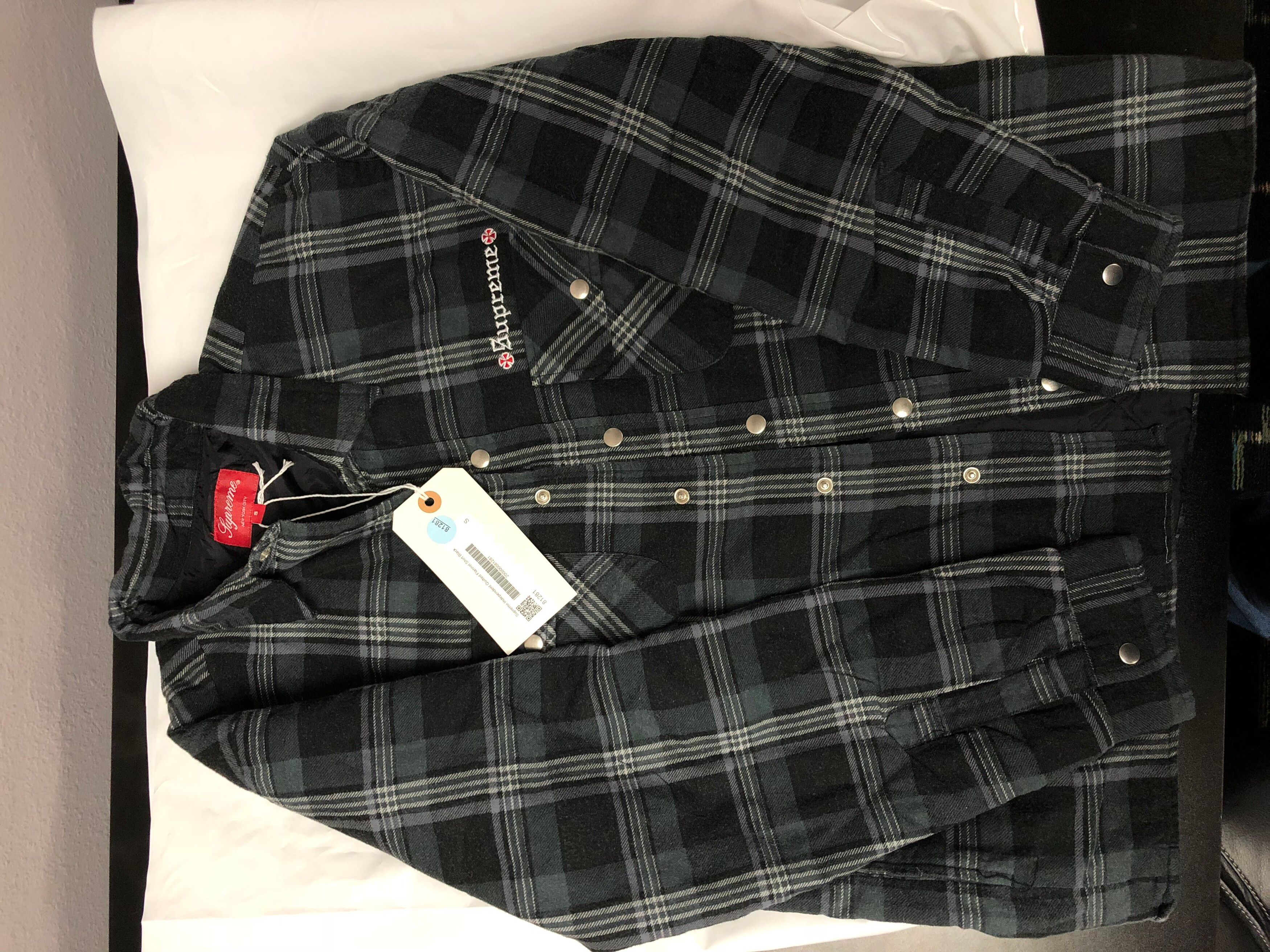 Supreme Supreme Independent Quilted Flannel Shirt | Grailed