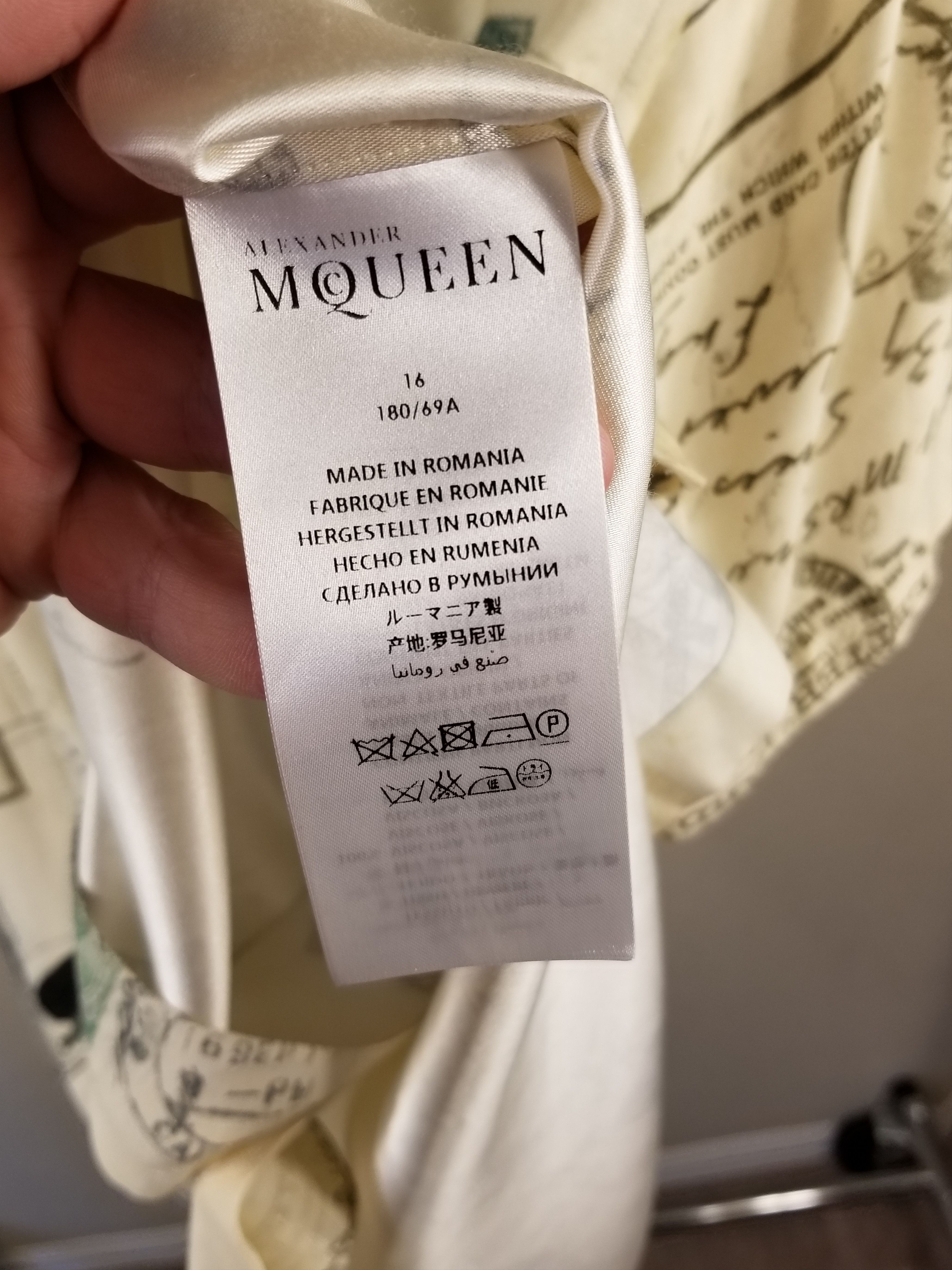 Alexander McQueen Letters from India Print Shirt Grailed
