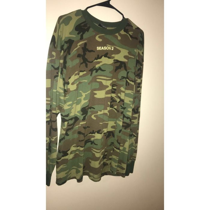 Yeezy season 2 store camo long sleeve