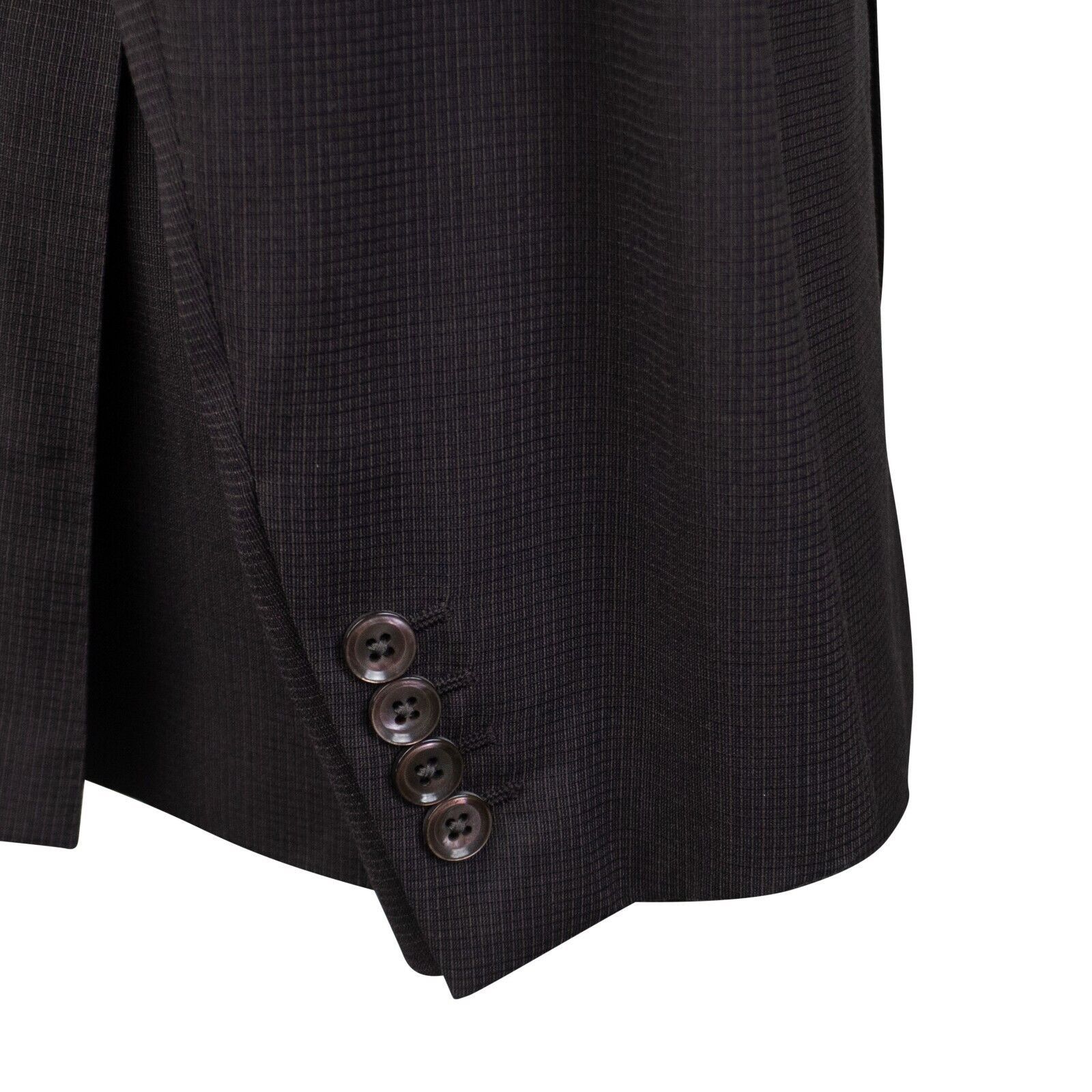 Caruso single-breasted wool suit - Black