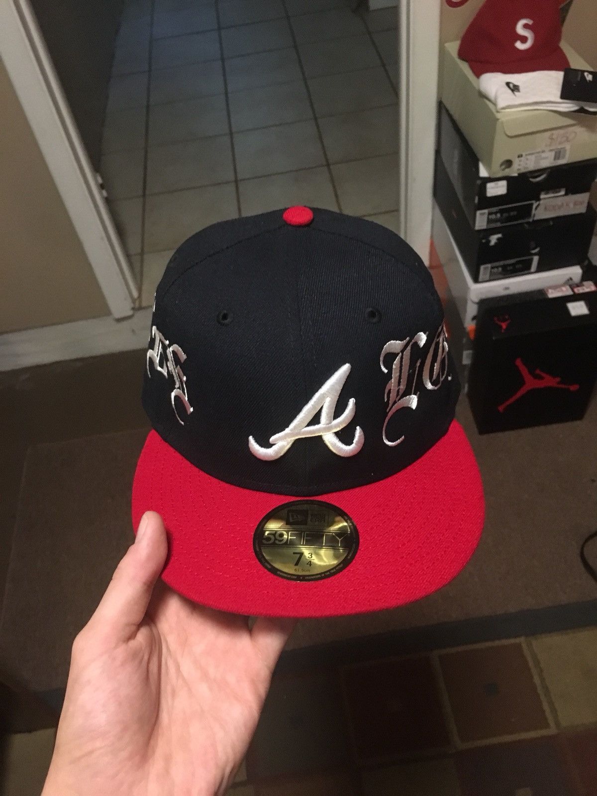 Pre-owned Vlone Atlanta Fitted Cap In Blue