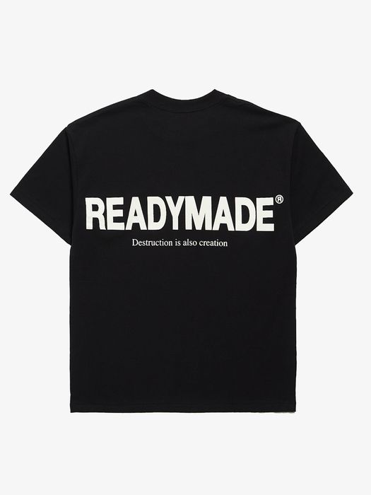 READYMADE Black Back Logo Cotton T-Shirt | Grailed