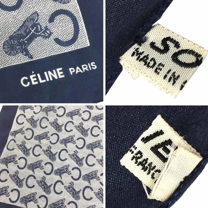 Celine CELINE Carre Scarf Muffler Carriage Petit Navy | Grailed