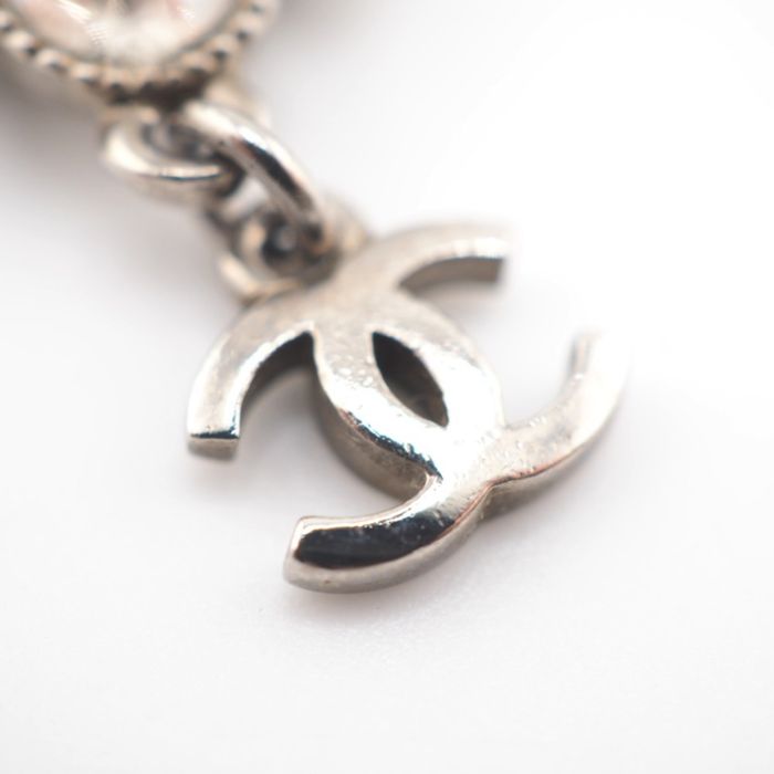 Chanel - 17K CC Rhinestone Crystal Choker Necklace - Black / Silver