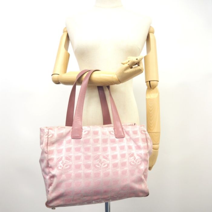 Chanel CHANEL/Chanel New Travel Line Coco Mark Tote Bag Pink Ladies