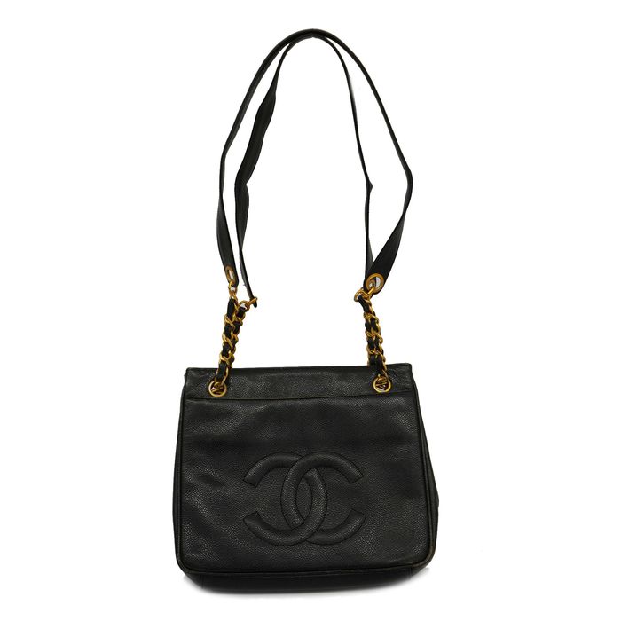 Chanel Auth Chanel Matelasse Chain Shoulder Women's Caviar Leather Shoulder  Bag Black
