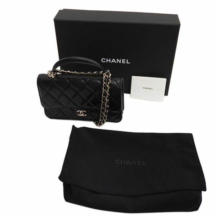 Chanel CHANEL Flap Matelasse Chain Shoulder Bag AP3226 Black Women's