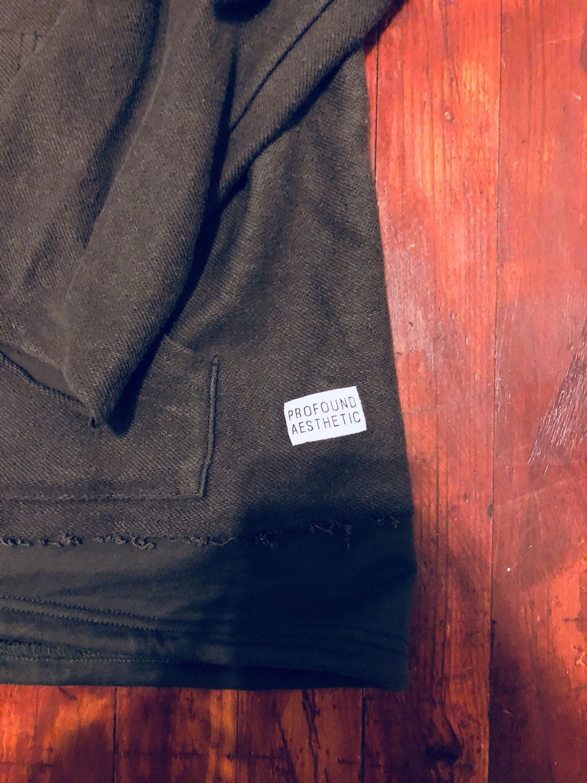 Profound Aesthetic DOUBLE LAYER REVERSED FRENCH TERRY HOODIE IN DARK OLIVE Size US L / EU 52-54 / 3 - 3 Thumbnail