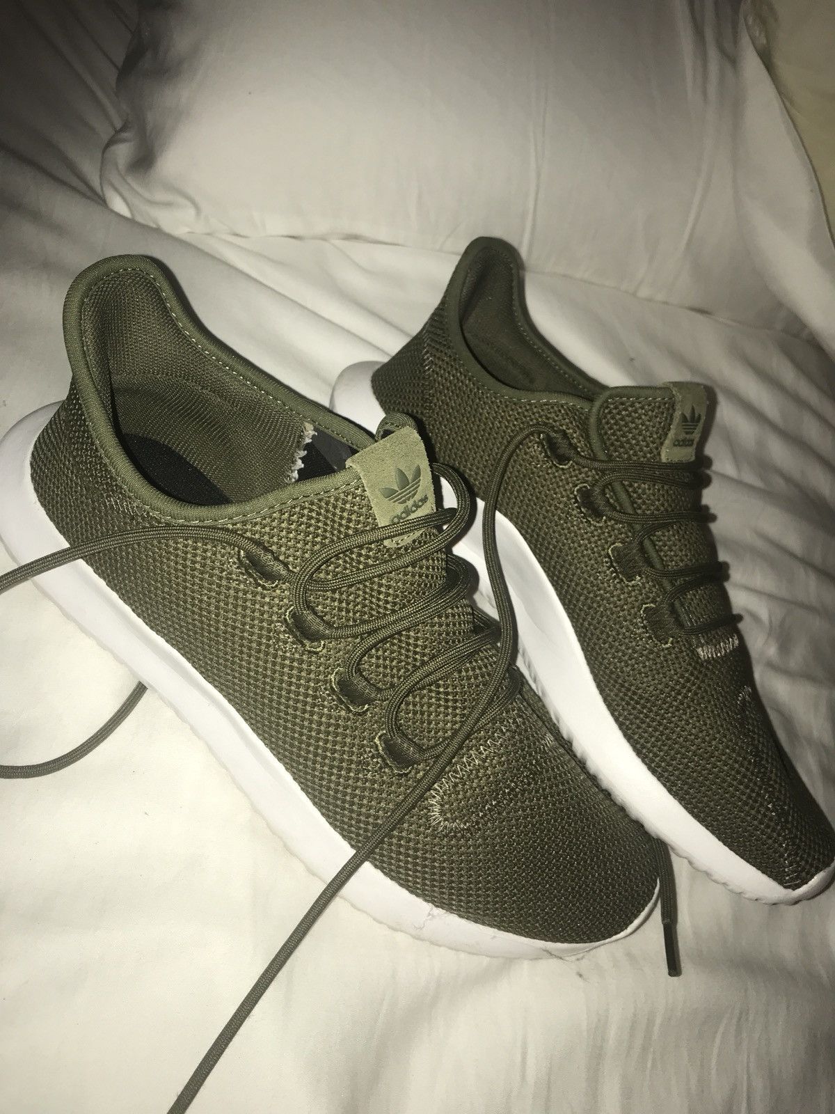 Green Adidas Tubular Shadow Footwear