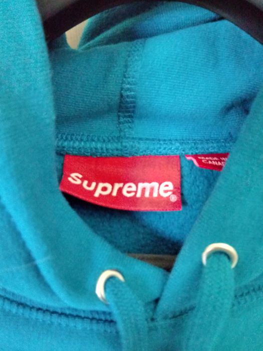 Supreme sleeve embroidery hotsell hooded sweatshirt dark aqua