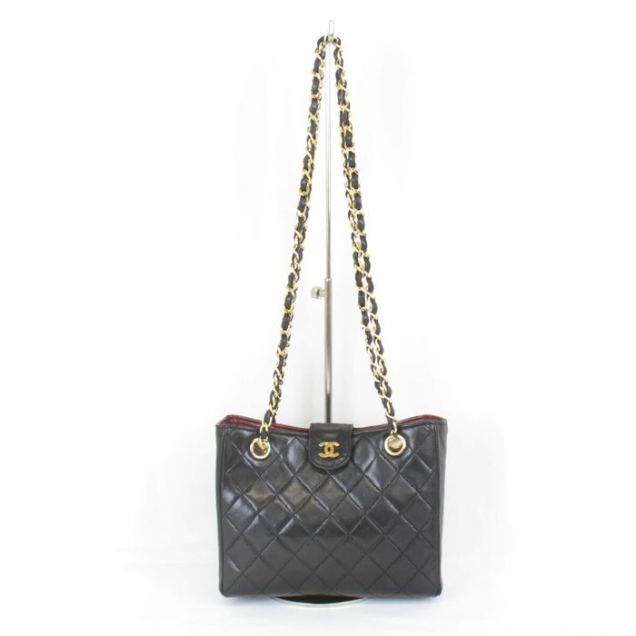 CHANEL Handbag 2way vanity COCO Mark Patent leather Black Women