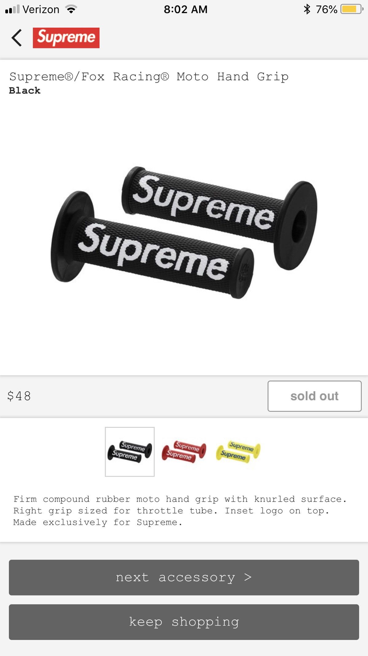 Supreme Supreme / Fox Racing Moto Hand Grips | Grailed