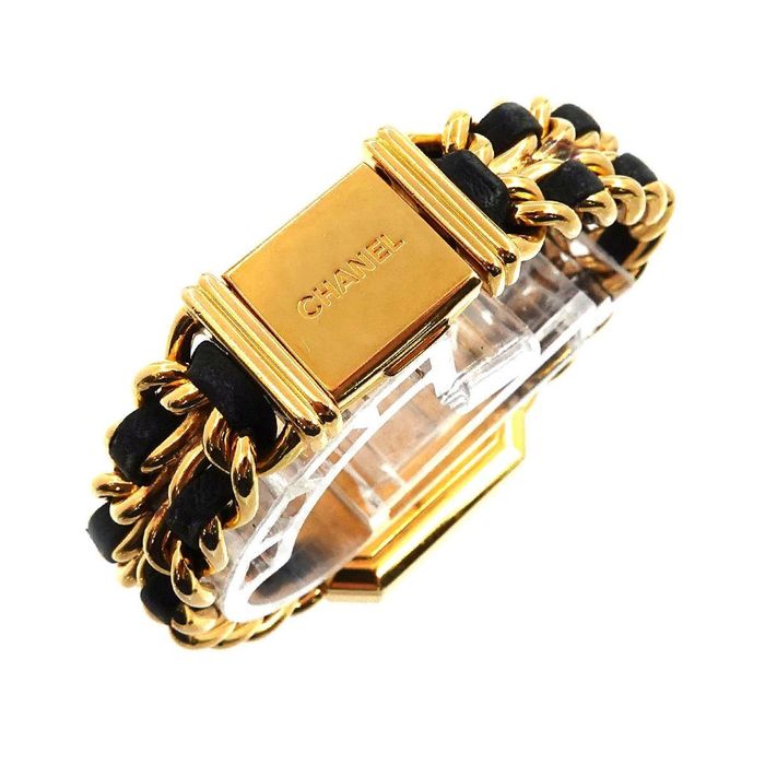Chanel CHANEL Premiere S size H0001 Vintage Ladies Watch Black Dial Gold  Quartz