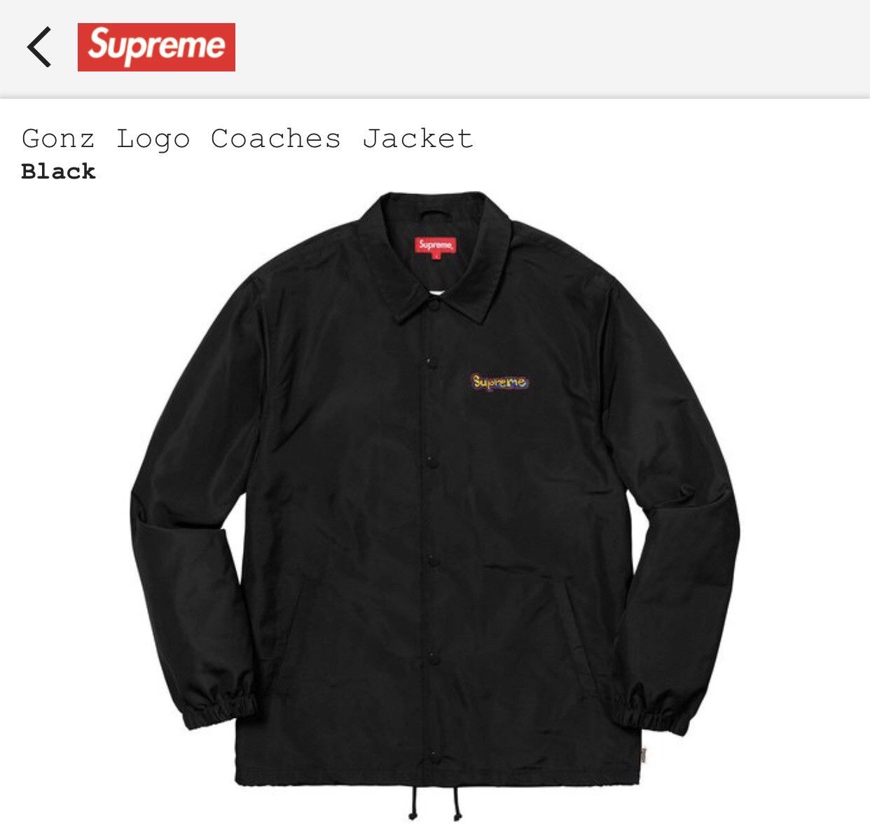 Supreme gonz logo coaches jacket on sale