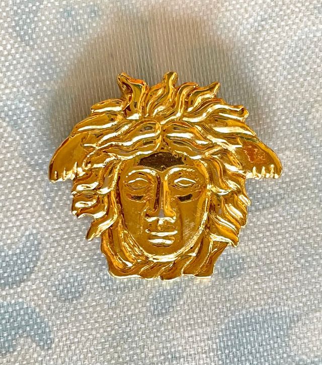 Versace GIANNI VERSACE Vintage gold medusa head face brooch Grailed