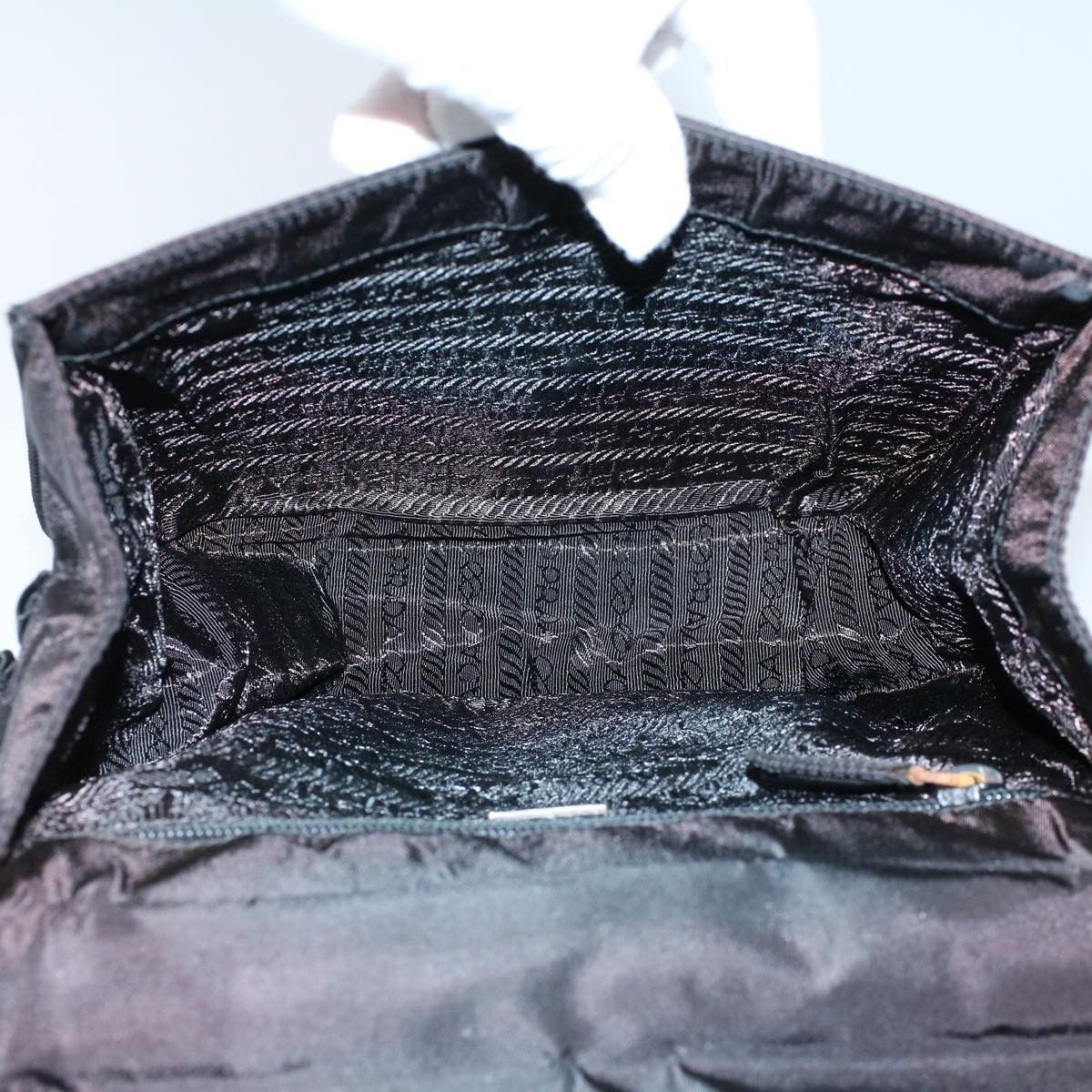 Prada PRADA Hand Bag Nylon Black Auth ki3443 Size ONE SIZE - 9 Thumbnail