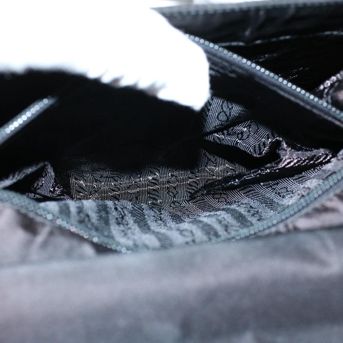 Prada PRADA Hand Bag Nylon Black Auth ki3443 Size ONE SIZE - 10 Thumbnail