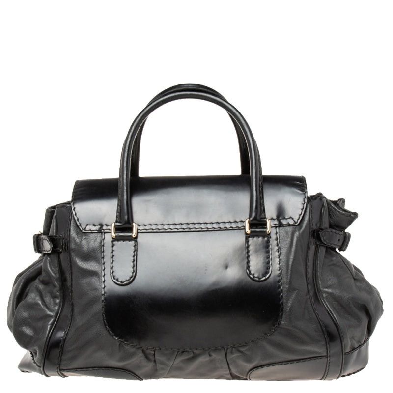 Gucci Gucci Black Leather Large Dialux Queen Tote Size ONE SIZE - 4 Thumbnail