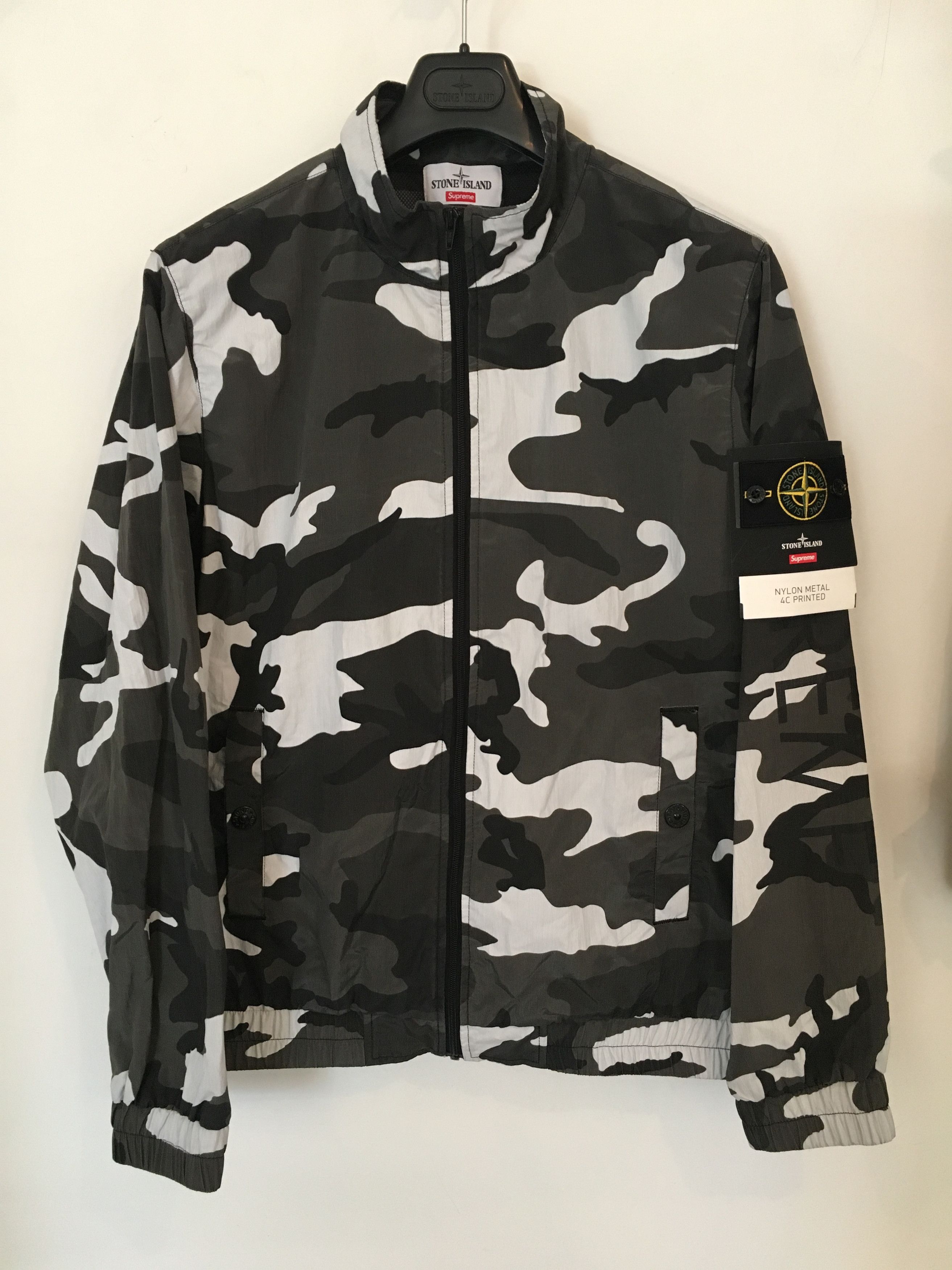 Supreme Stone Island Nylon Metal Track Jacket Snow Camo Men's - SS16 - US