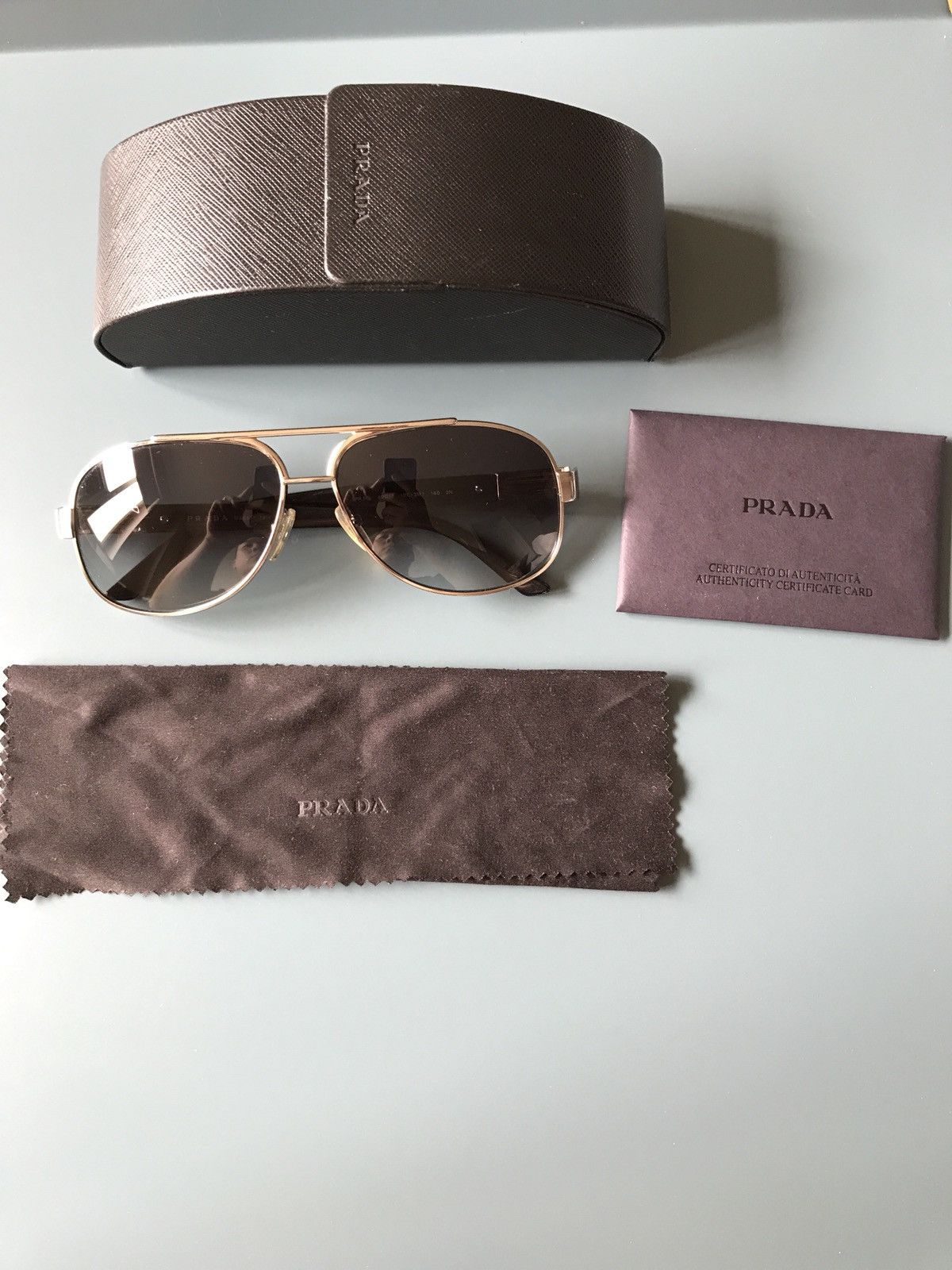 image of Prada Sunglasses Spr50L 1Bc-3M1 in Black, Men's