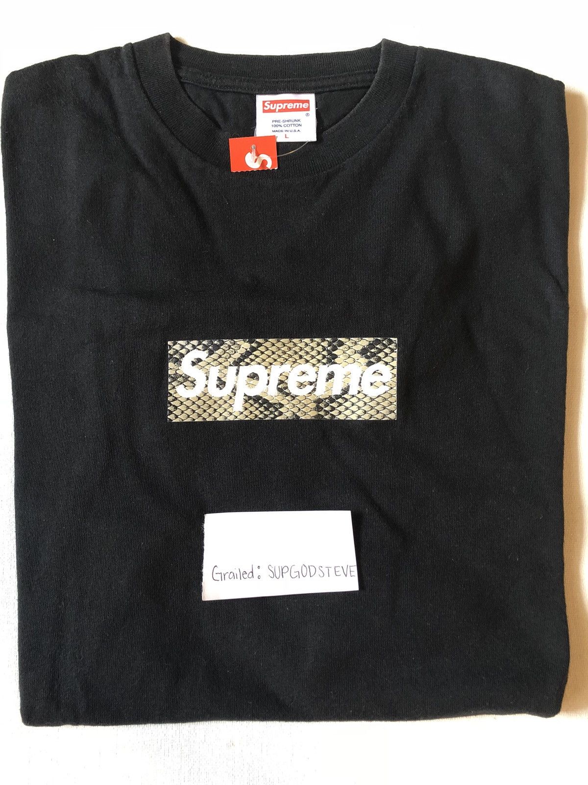 Supreme box best sale logo snakeskin