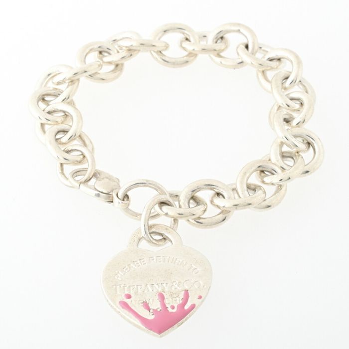 TIFFANY & CO. SV925 K18YG Heart Ribbon Bangle
