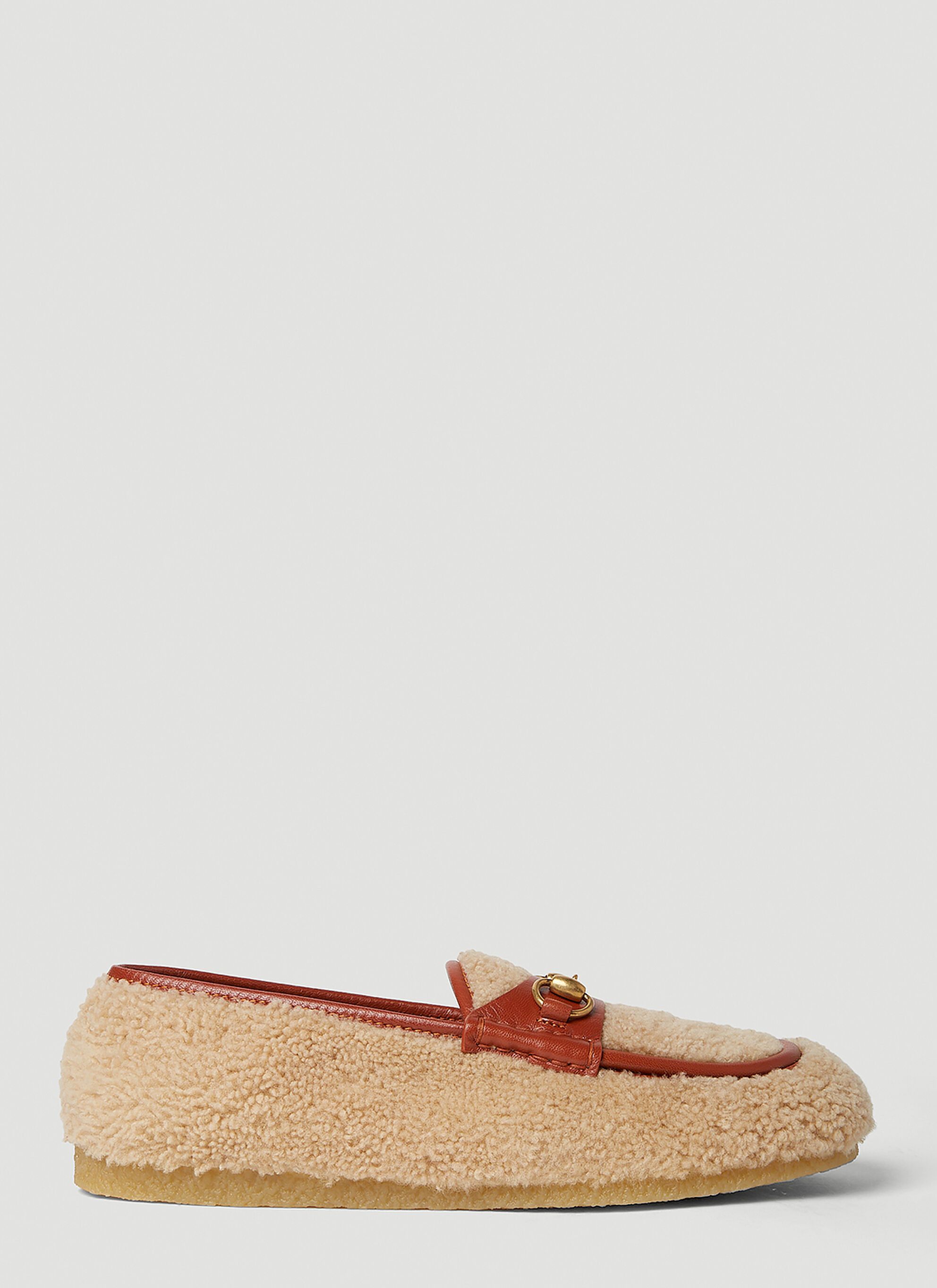 Gucci Shearling Horsebit Loafers