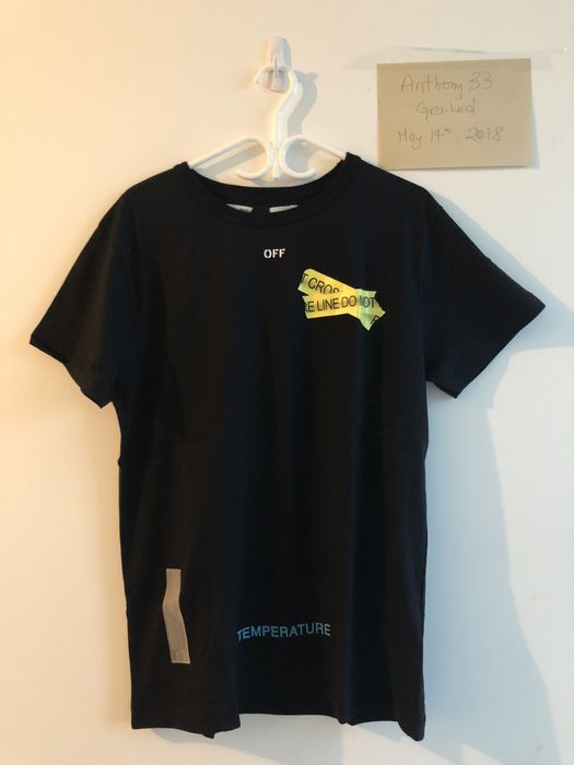 Off white hotsell temperature tee black