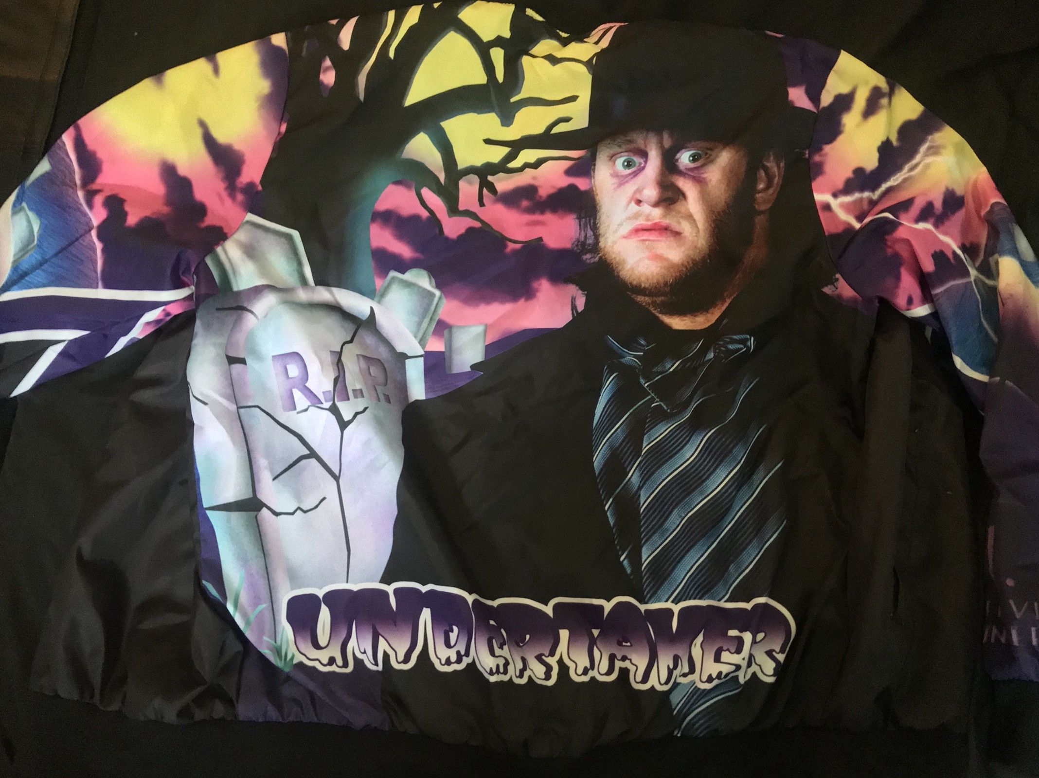 NWOT Retro Chalk Line The Undertaker Fanimation Bomber deals Jacket Men's M WWF WWE