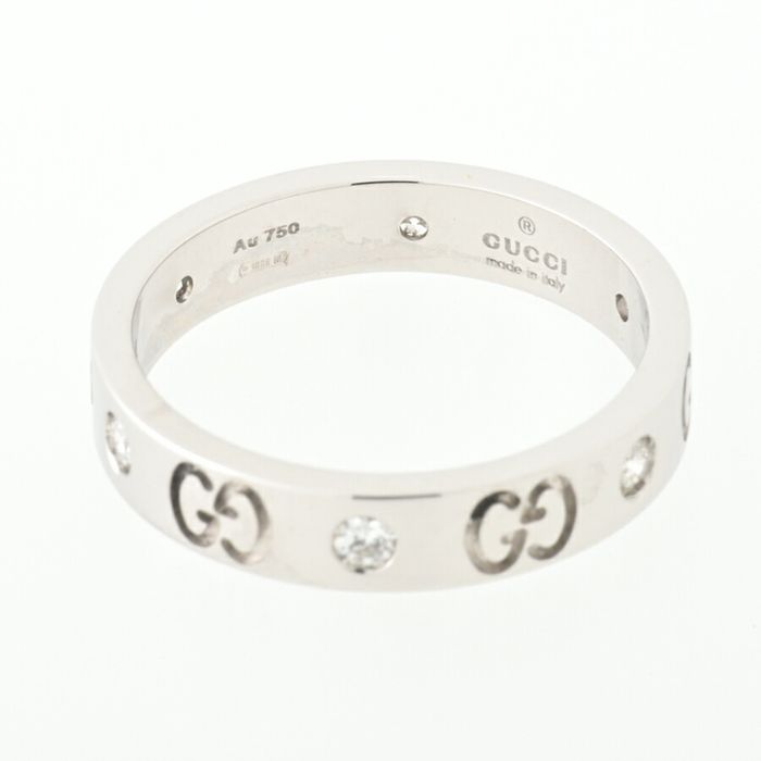 Gucci Gucci icon ring 6P diamond K18WG | Grailed