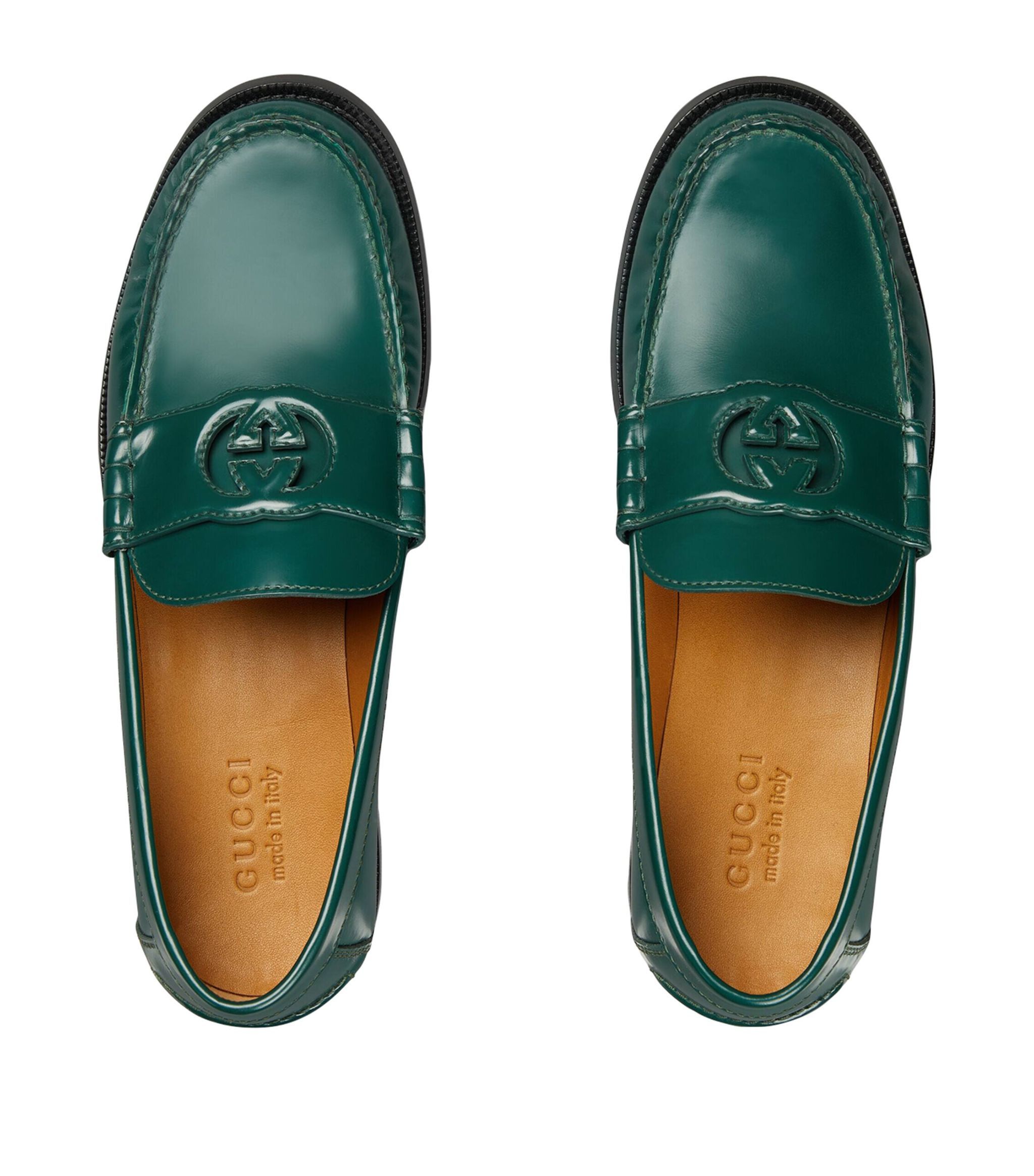 Gucci Gucci Interlocking G Detail Loafers in Green Size US 8.5 / EU 41-42 - 2 Thumbnail
