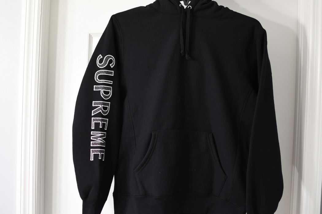 Supreme Sleeve Embroidery Hooded Sweatshirt | Grailed