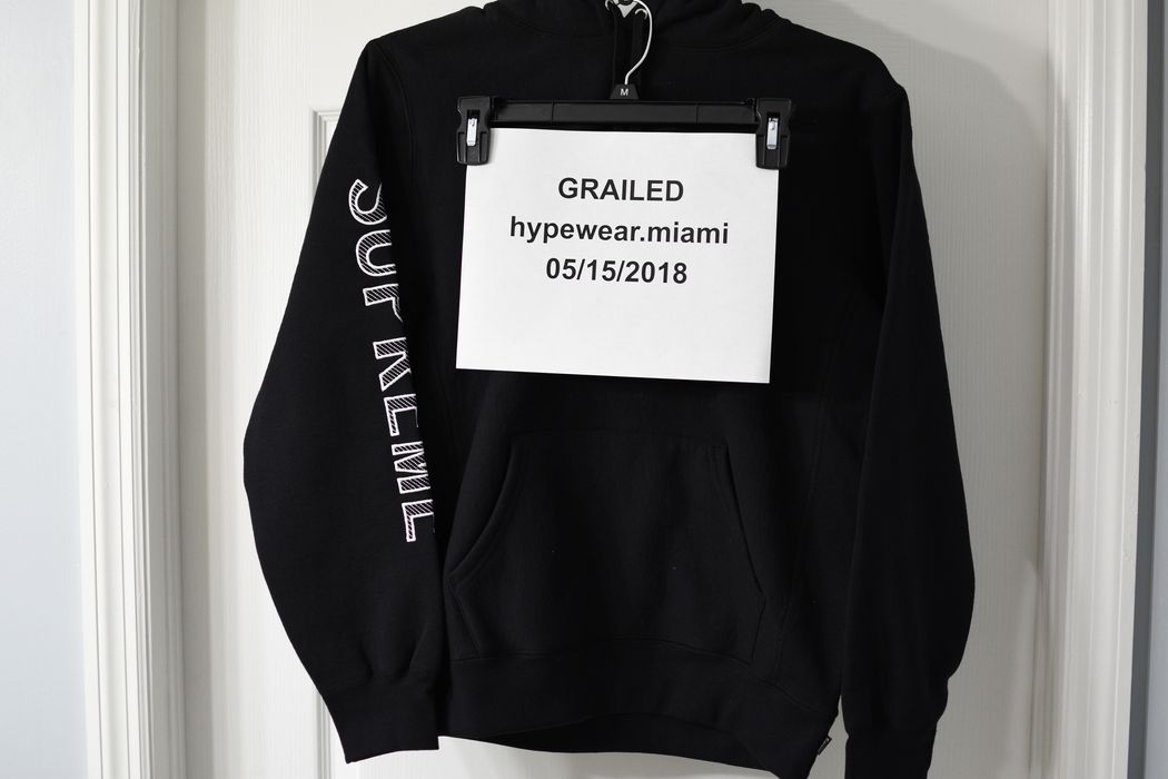 Supreme Sleeve Embroidery Hooded Sweatshirt | Grailed